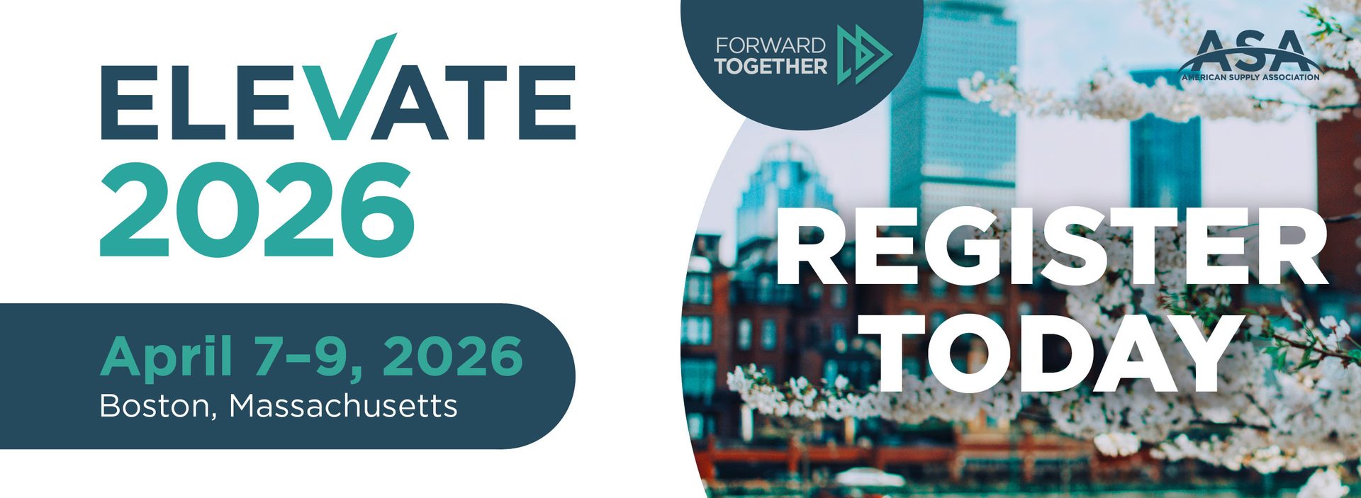 ELEVATE 2026 event by ASA, April 7-9 in Boston, MA. Register today!