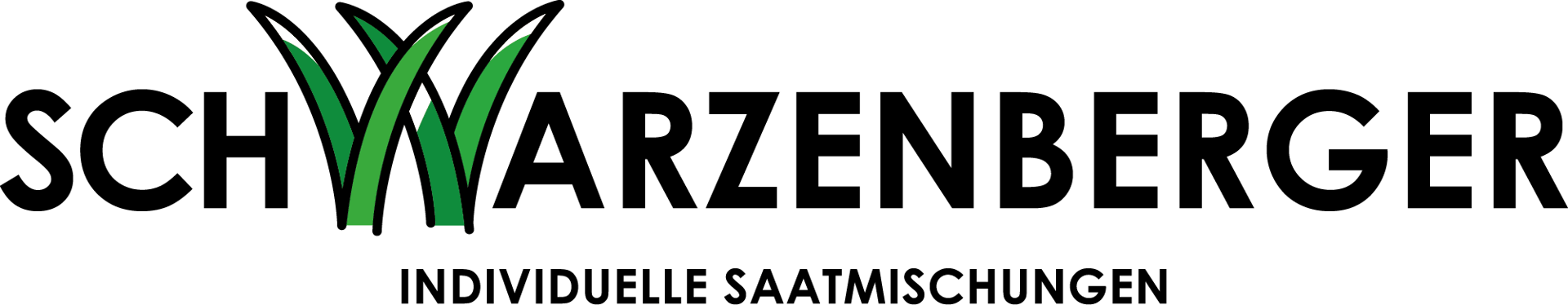 Schwarzenberger logo with green grass 'W' and 'Individuelle Saatmischungen' tagline.