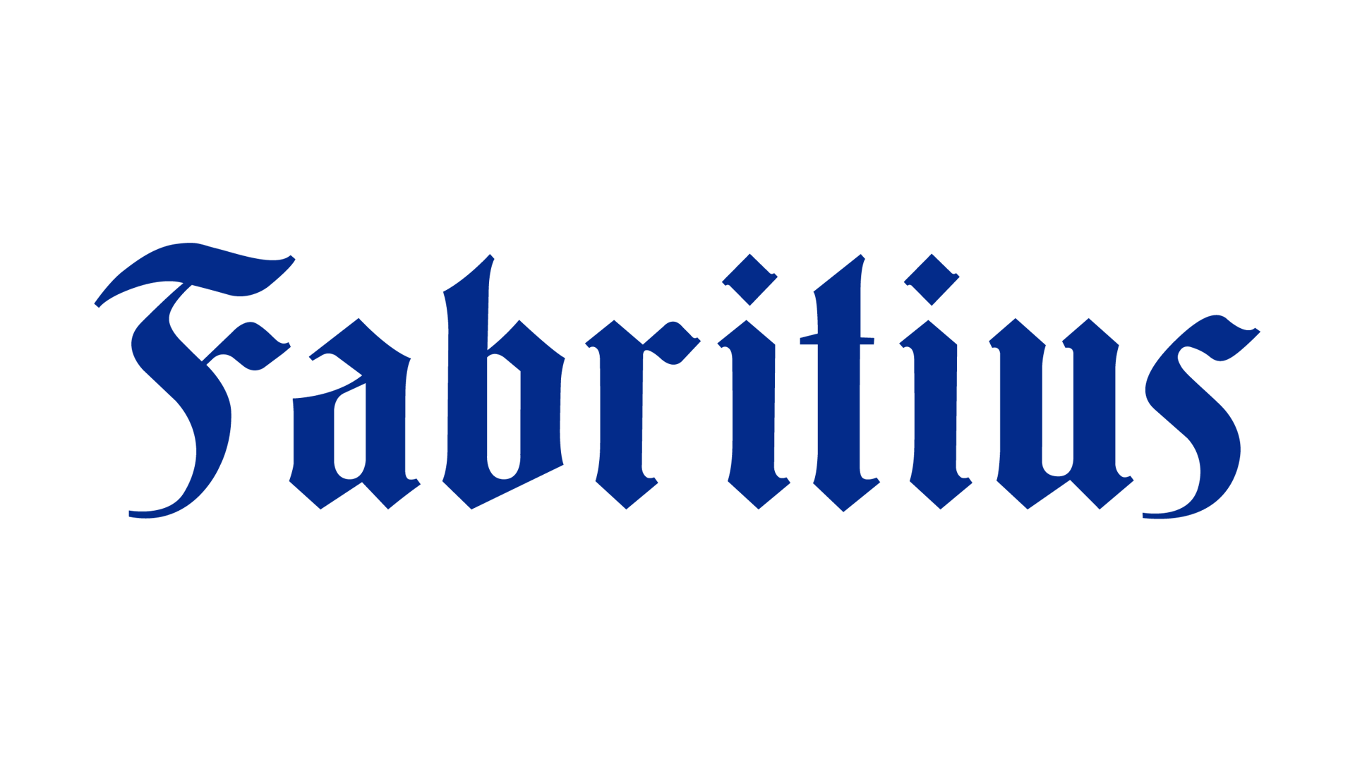 The word "Fabritius" in a blue gothic-style font on a white background.