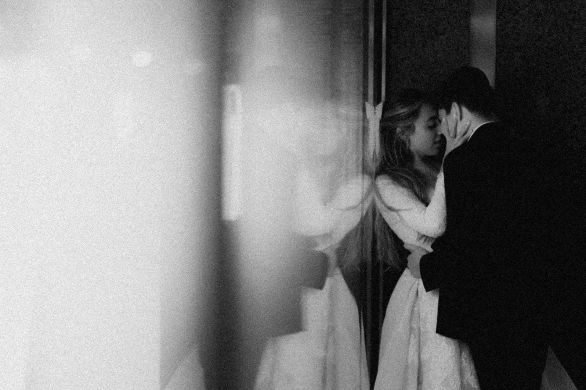 Black and white, Monochrome photography, Formal wear, Photograph, Event, Love, Happiness, Romance
