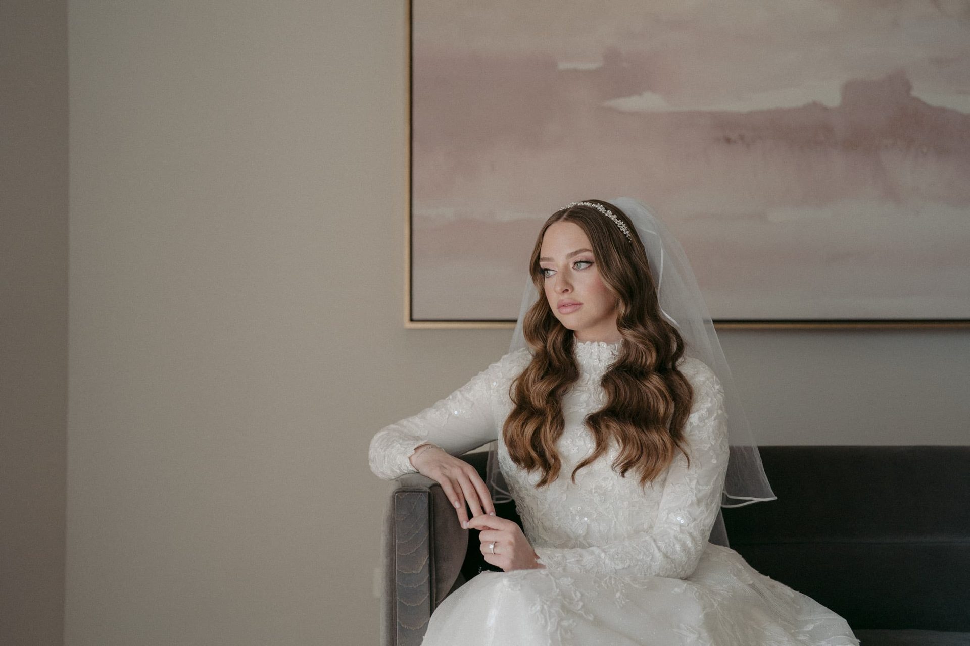 Long hair, Bridal Clothing, Wedding dress, Sleeve, Shoulder, Beauty, Fashion, Textile, Gown