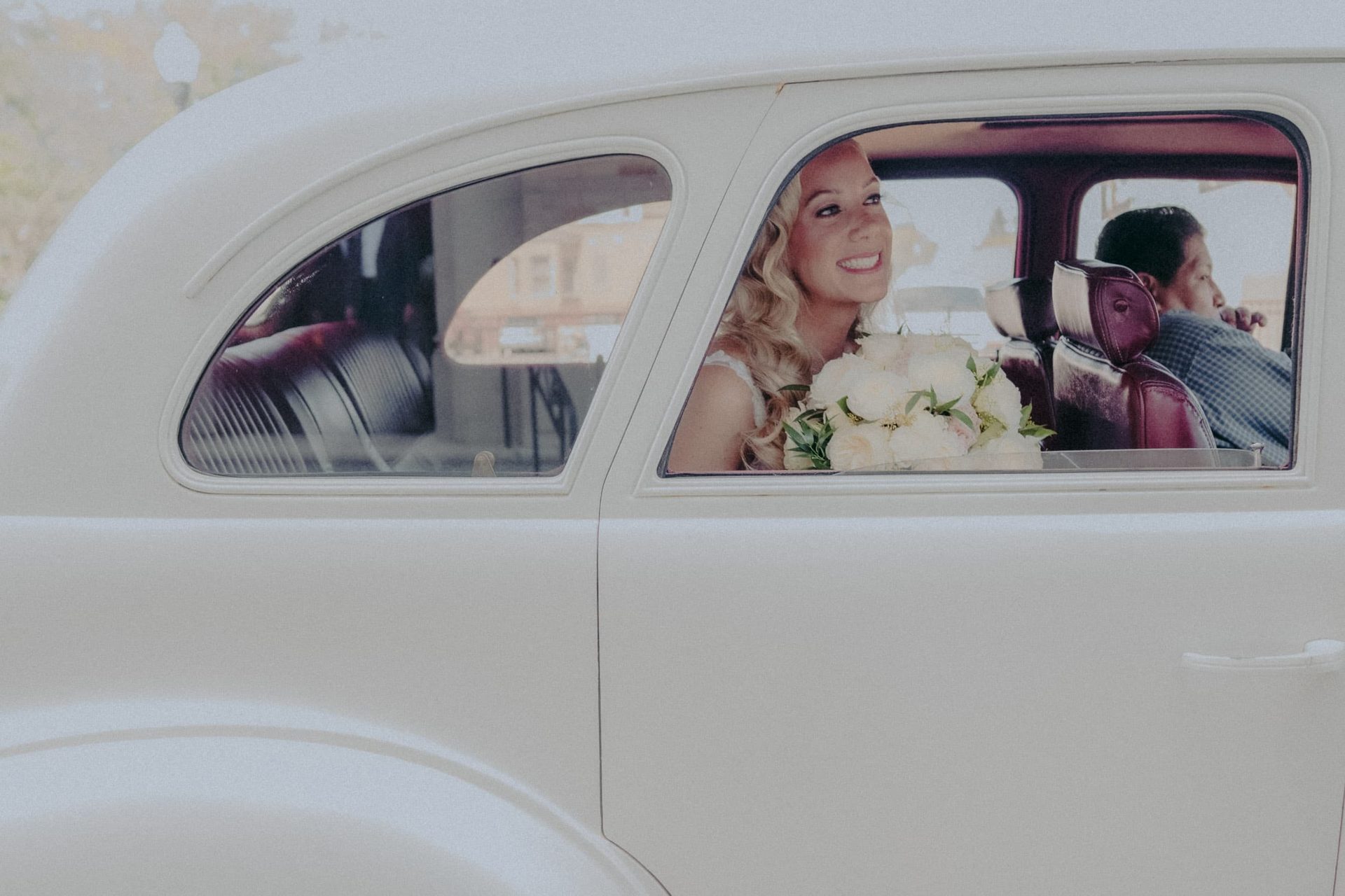 Car door, Happiness, Bride