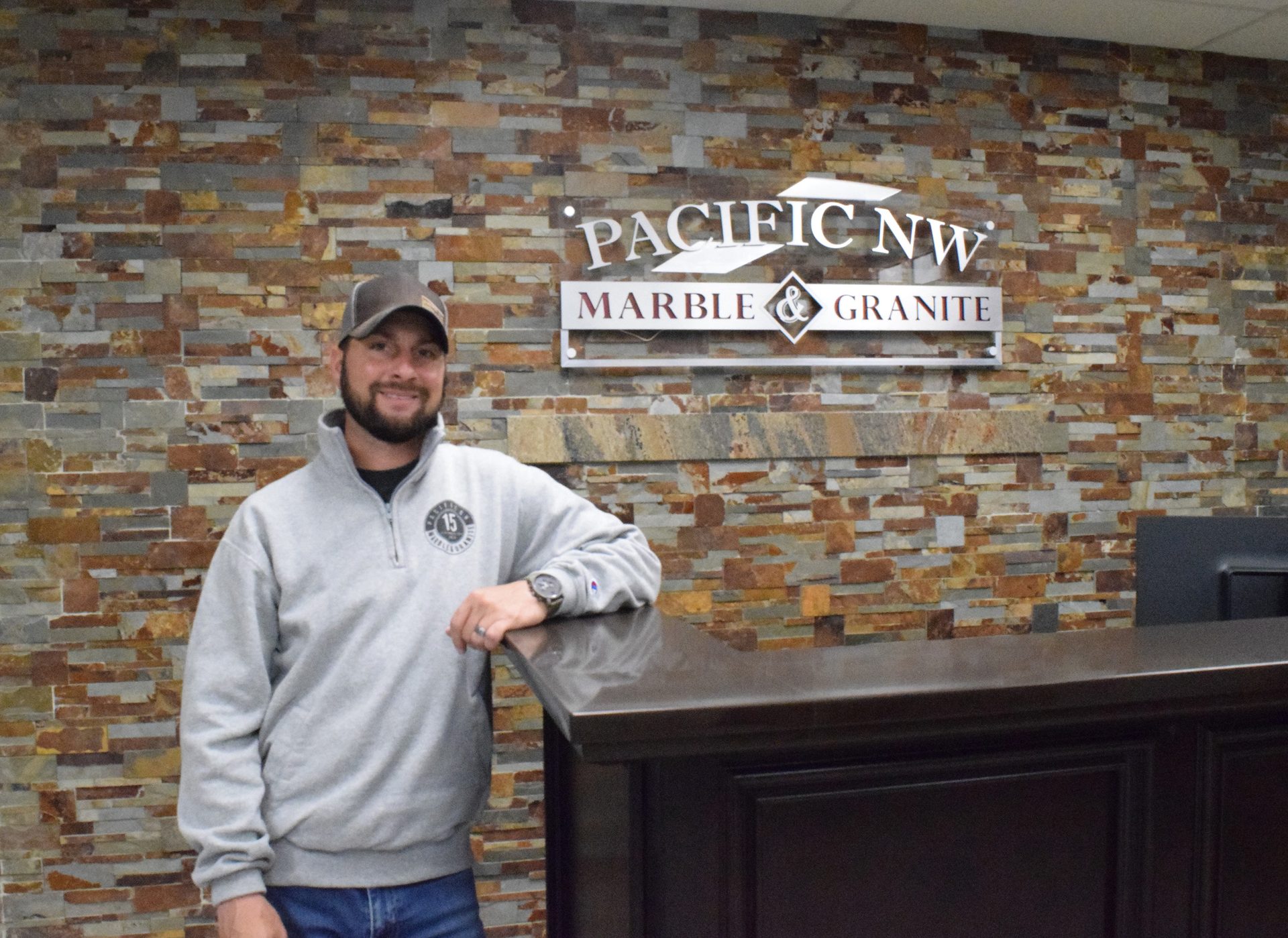 Greg Holland, owner of Pacific NW Marble  Granite in Hubbard, OR