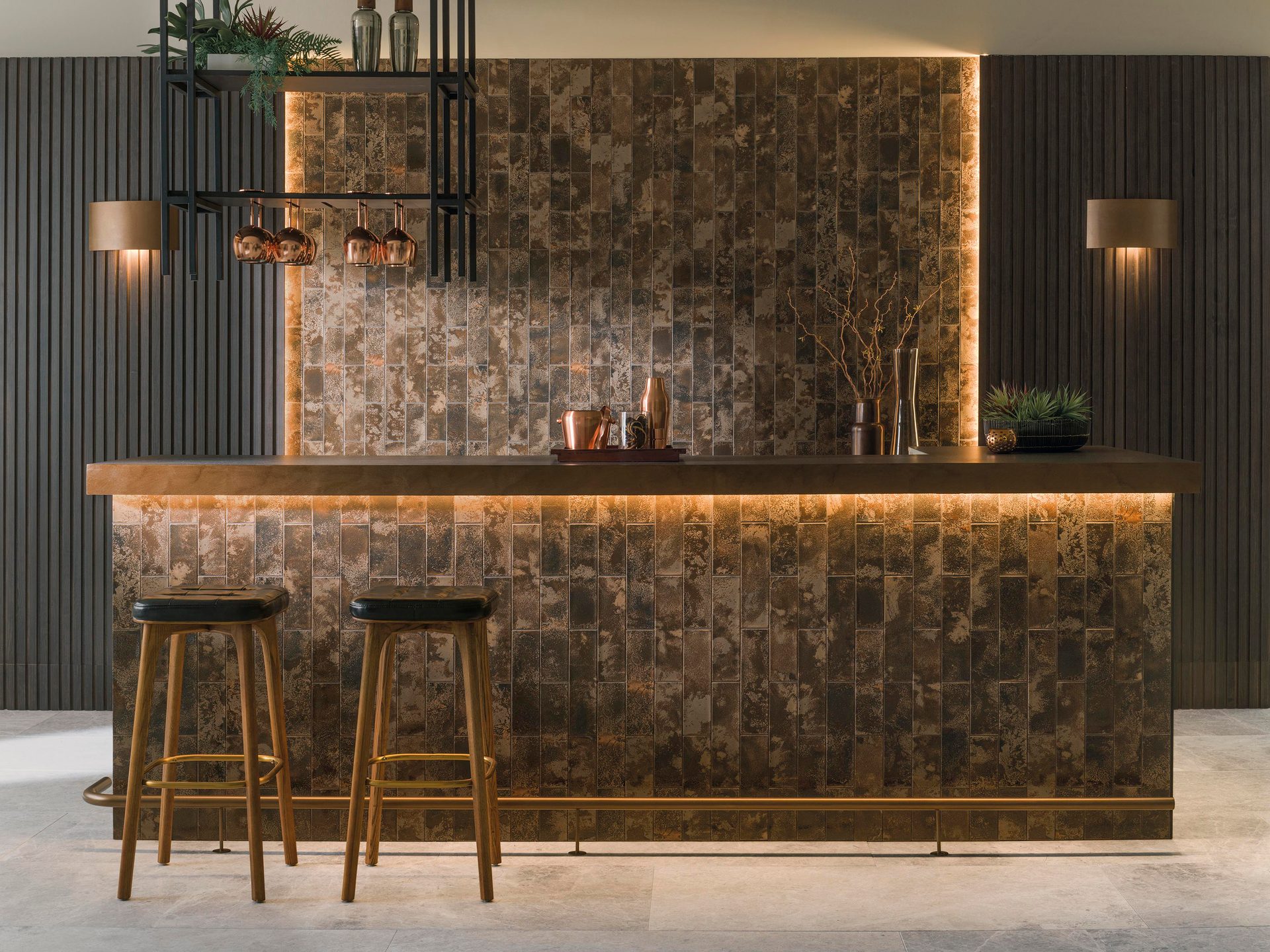 Photo courtesy of Porcelanosa. Nebula Brown by Porcelanosa