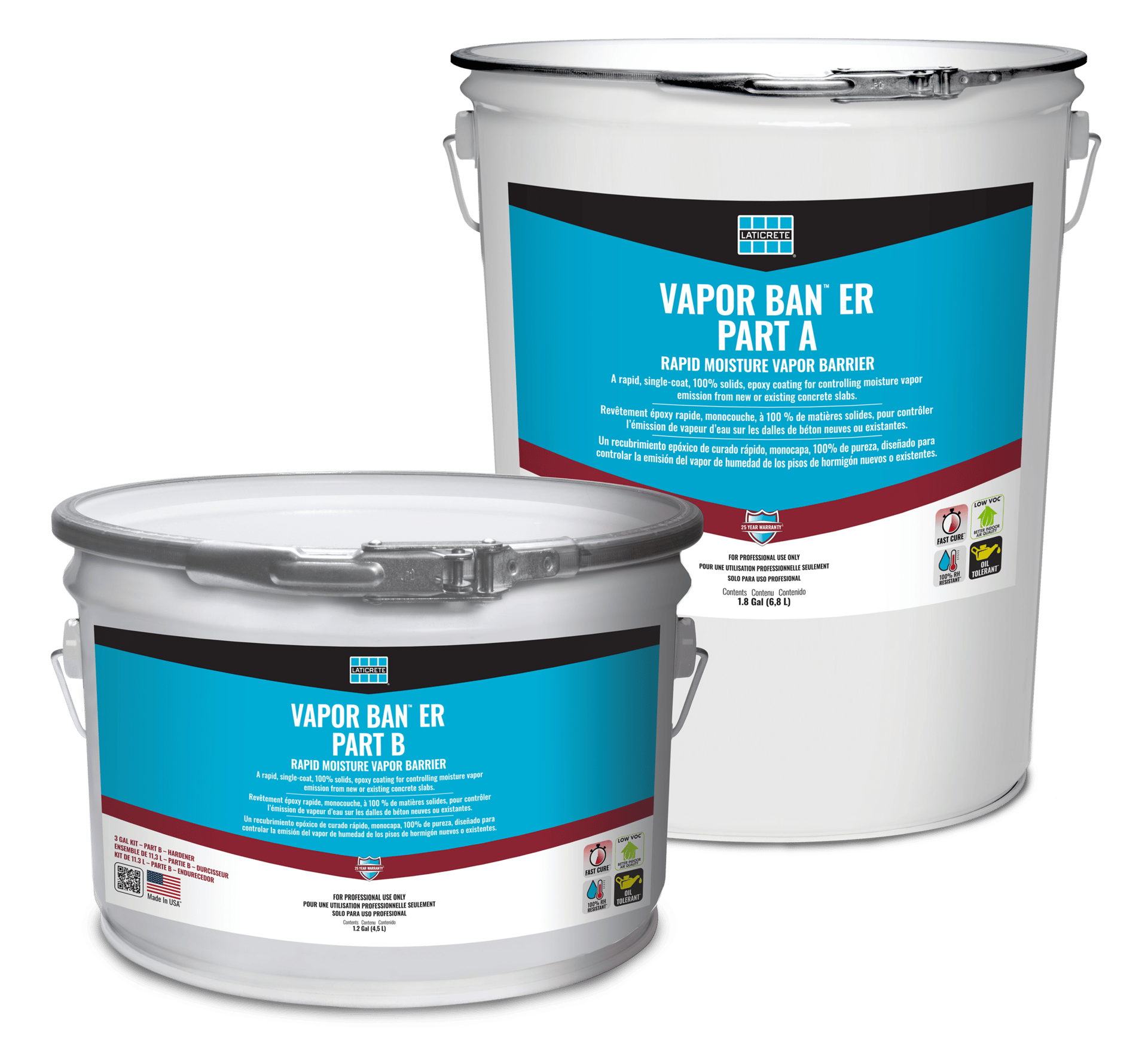 Vapor Ban ER, rapid-curing, single-coat moisture vapor barrier, controls moisture emissions, new and existing concrete slabs