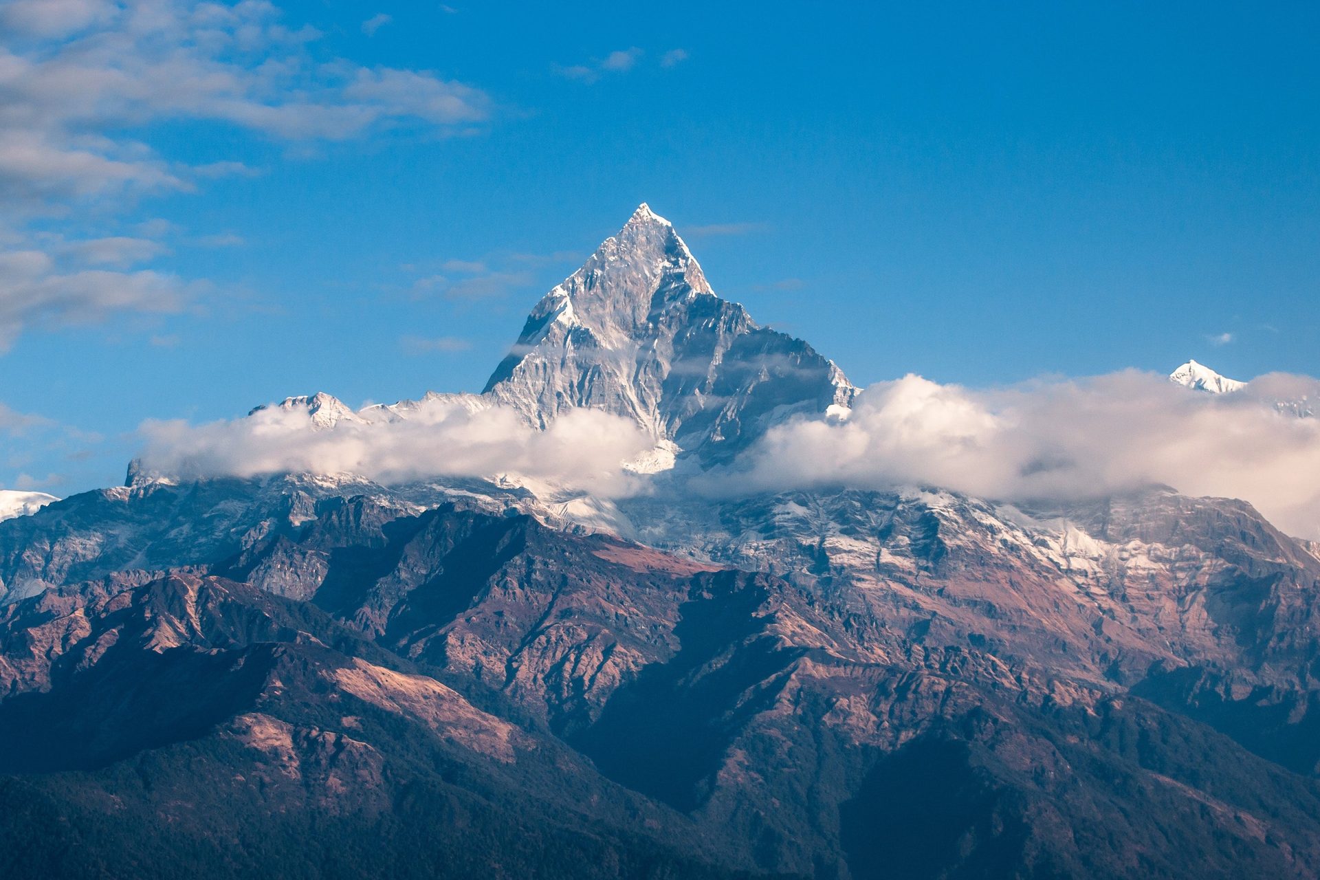 Natural landscape, Cloud, Sky, Mountain, Highland, Snow