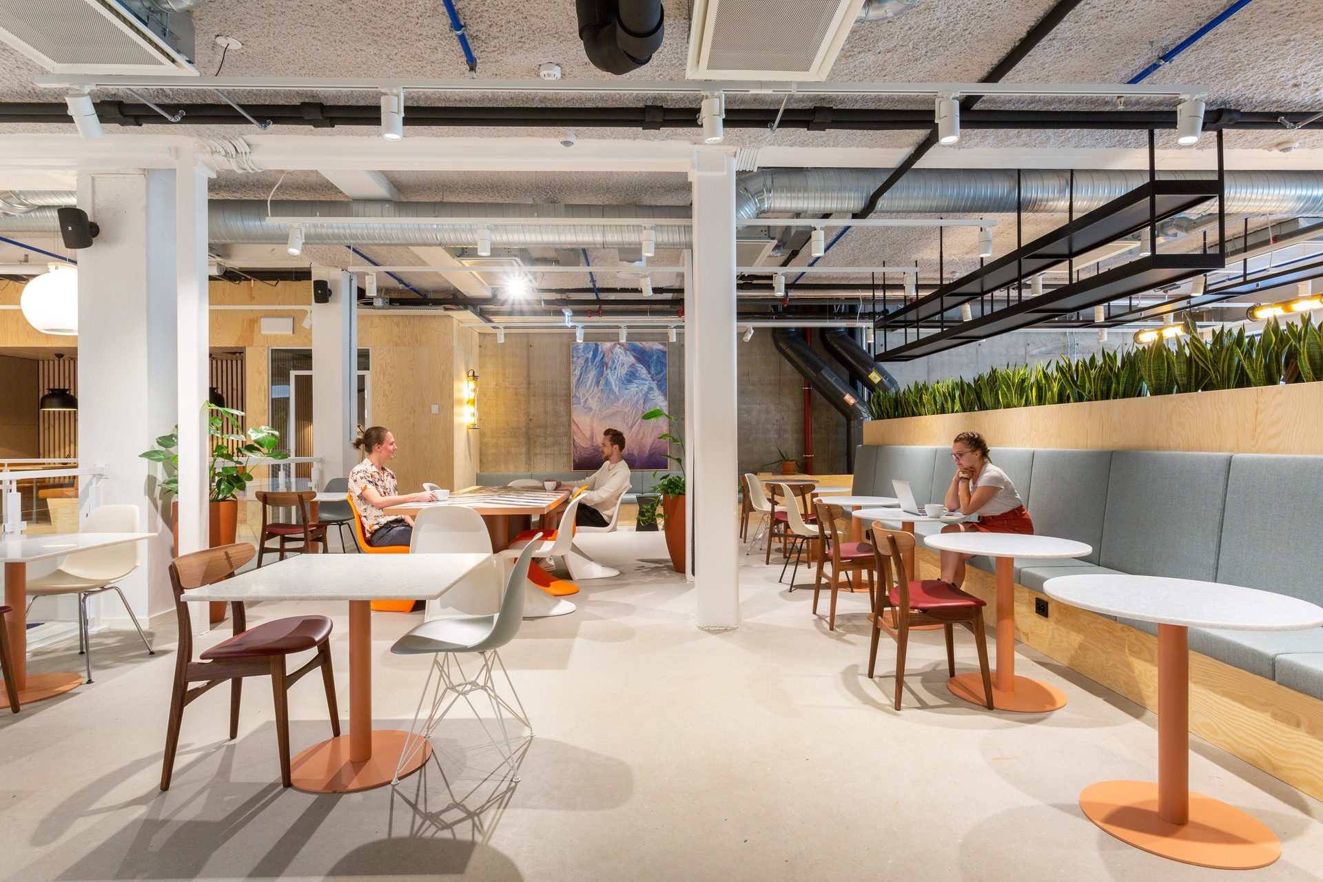 Interior design, Table, Furniture, Plant, Chair, Couch, Floor, Flooring, Houseplant