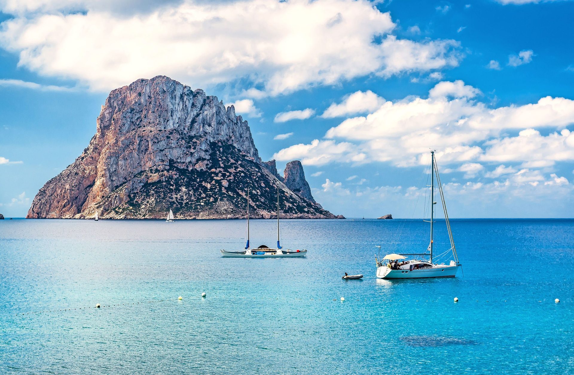 Geological formation, Blue, Sea, Boat, Ocean, Watercraft, Promontory