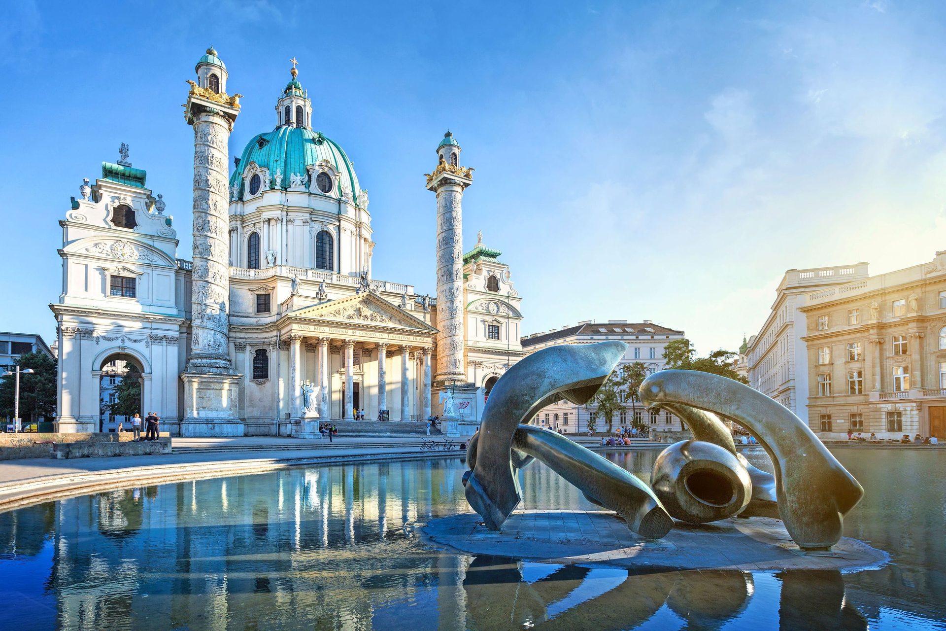 Tourist attraction, Blue, Reflection