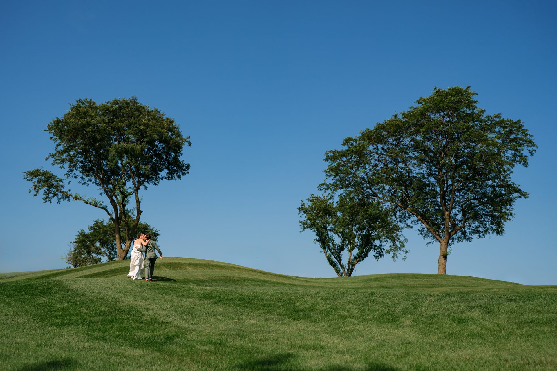 People in nature, Natural landscape, Woody plant, Sky, Tree, Cloud, Slope