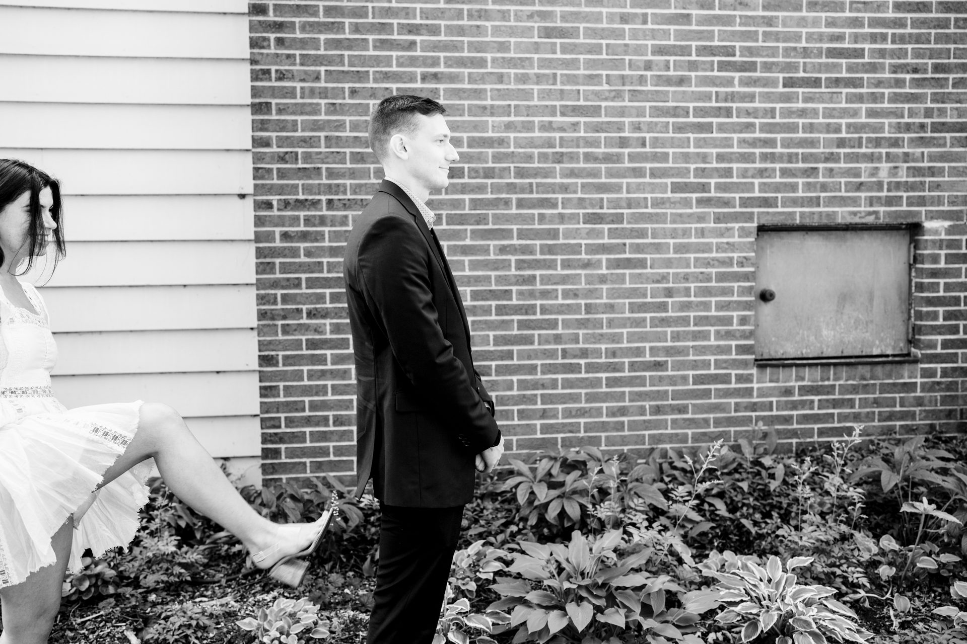 People in nature, Flash photography, Photograph, White, Human, Black, Black-and-white, Standing, Gesture, Style