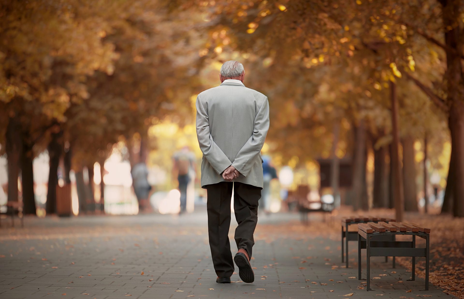 Man walking alone