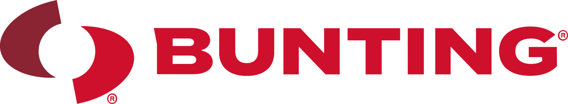 Red Bunting logo with stylized crescent on green background.