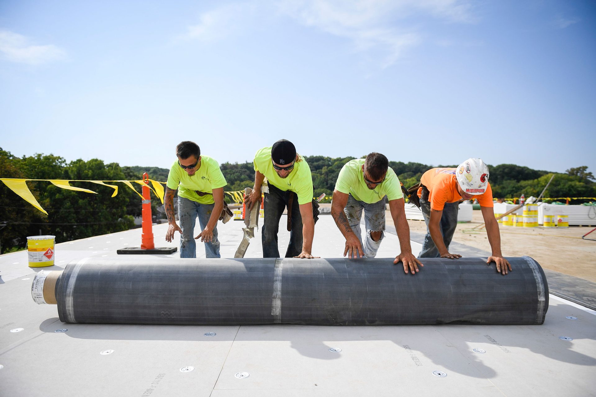 Automotive tire, Sky, Cloud, Asphalt, Grass