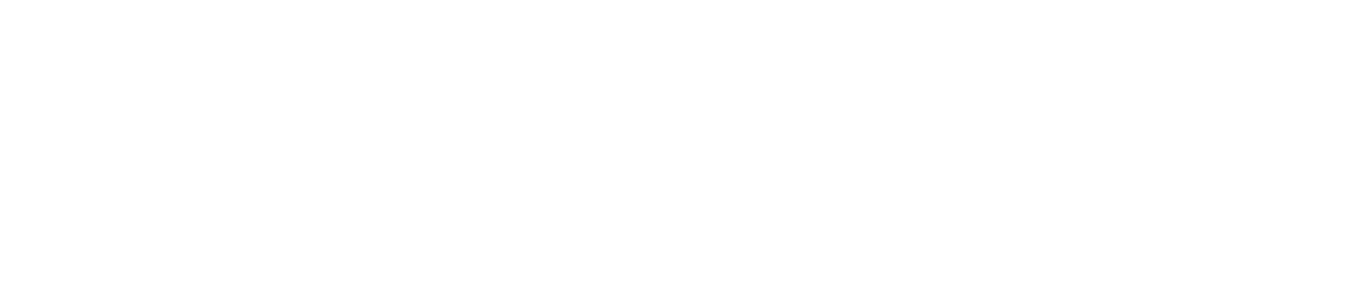 White abstract logo with two parallel, curving lines suggesting motion or a path on a dark green background.