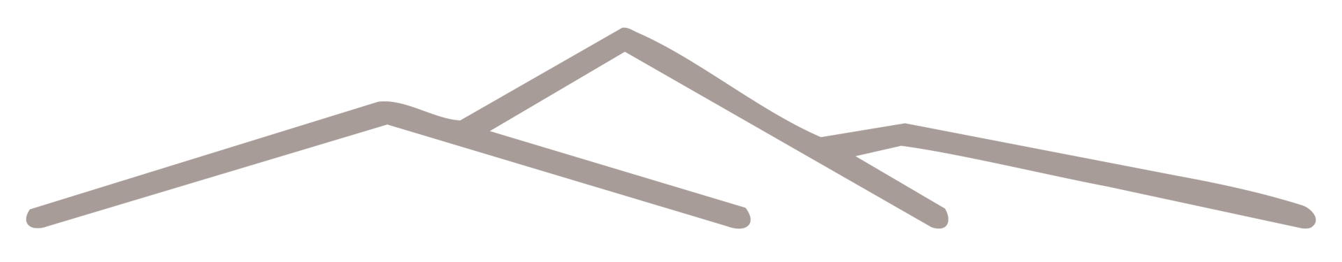 Minimalist light gray mountain outline on a dark green background.