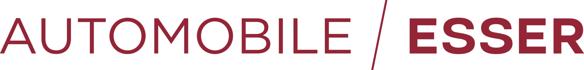 Logo featuring "AUTOMOBILE / ESSER" in maroon font, with "AUTOMOBILE" thin and "ESSER" bold.