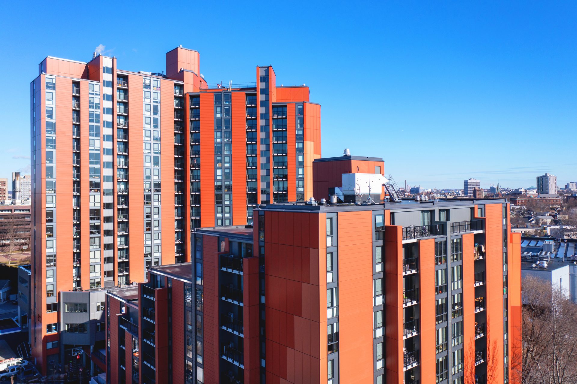 Tower block, Urban design, Residential area, Material property, Sky, Building, Window, Condominium, Neighbourhood