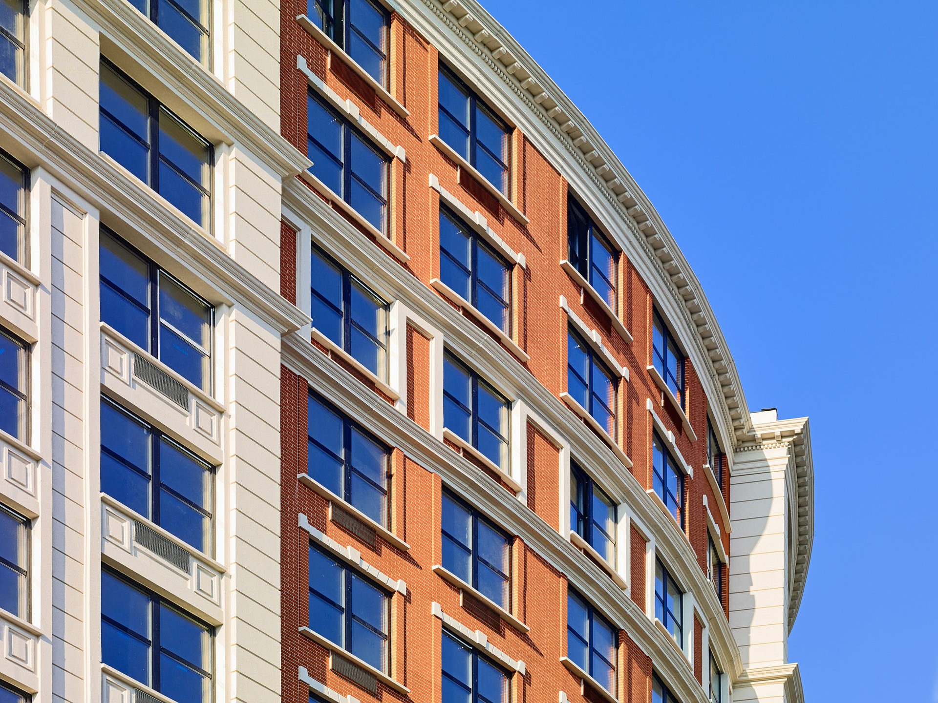 Tower block, Urban design, Residential area, Material property, Building, Sky, Window, Blue, Condominium, Neighbourhood