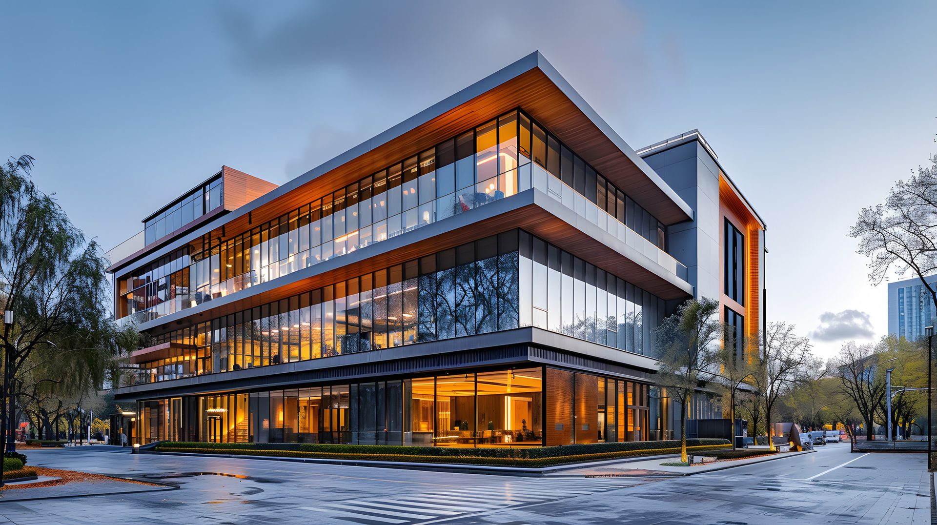 Commercial building, Composite material, Urban design, Daytime, Facade, Architecture, Engineering, Mixed-use