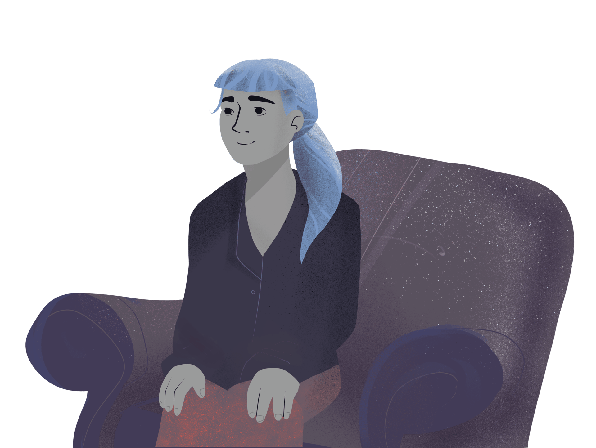 Human body, Glasses, Leg, Coat, Sleeve, Gesture, Comfort, Suit, Couch