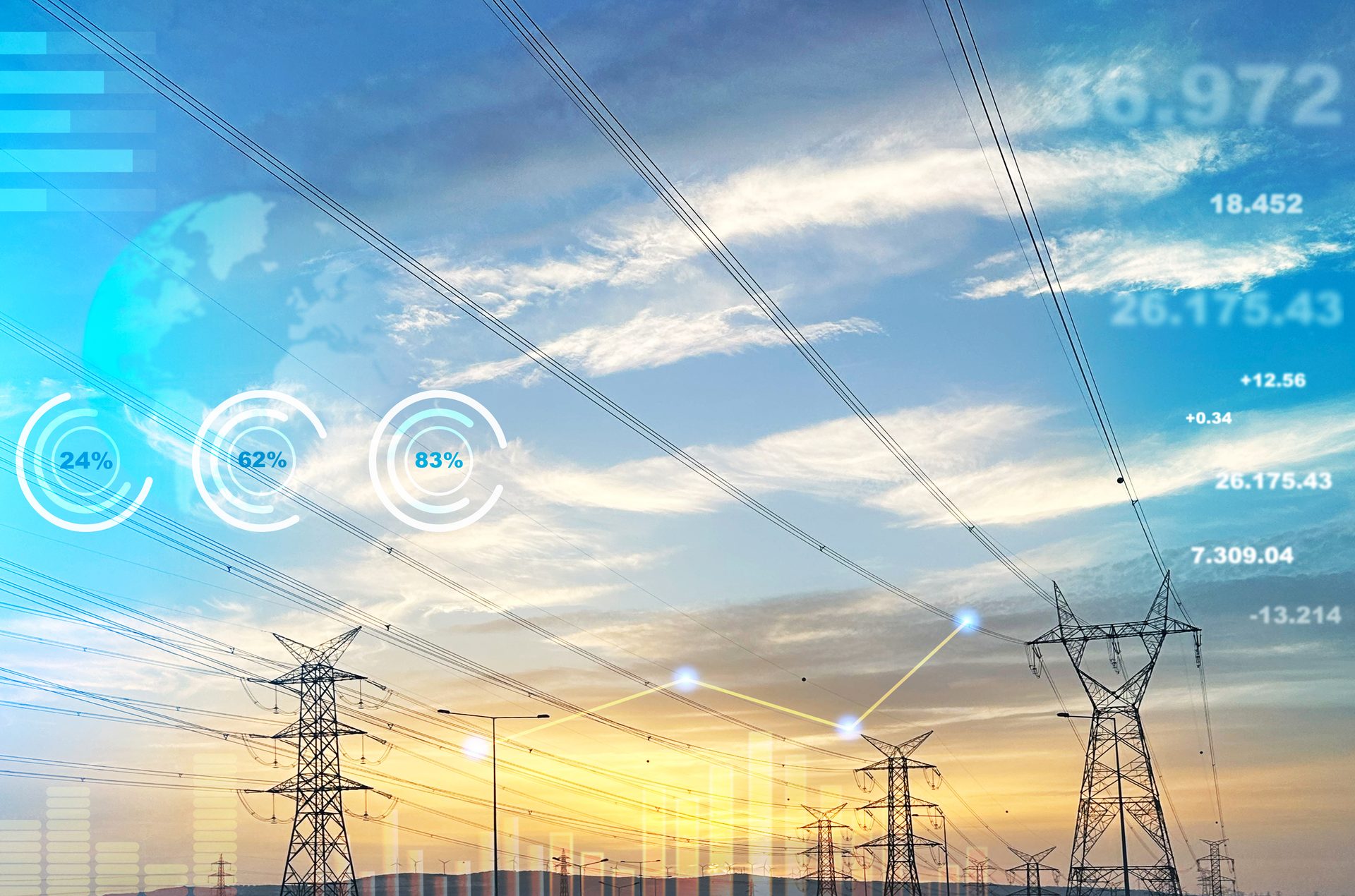 Overhead power line, Natural environment, Cloud, Sky, Atmosphere, Daytime, Light, Blue, Electricity, Tower
