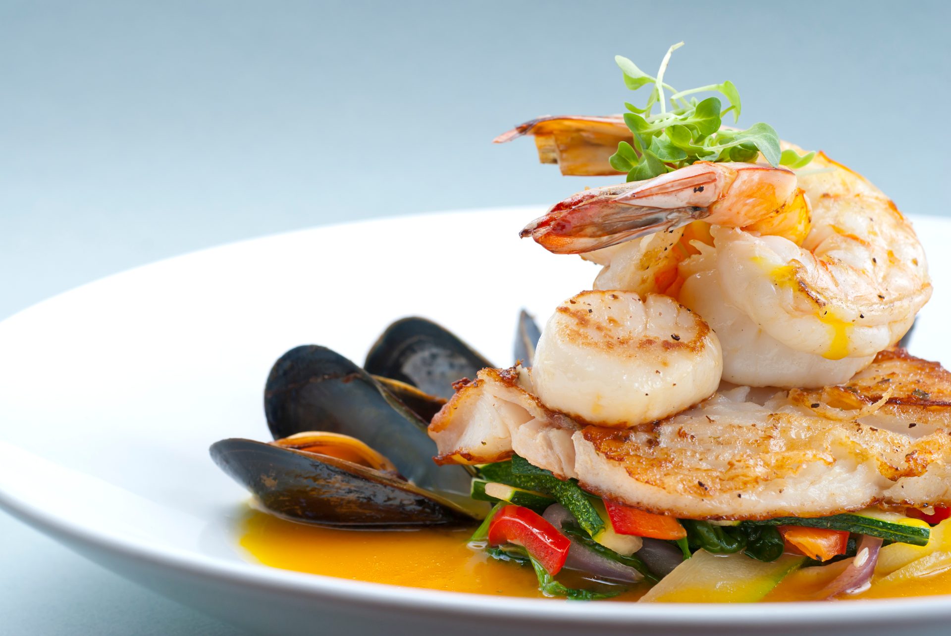 Culinary arts, Food, Seafood, Tableware, Ingredient, Cooking, Vegetable, Recipe