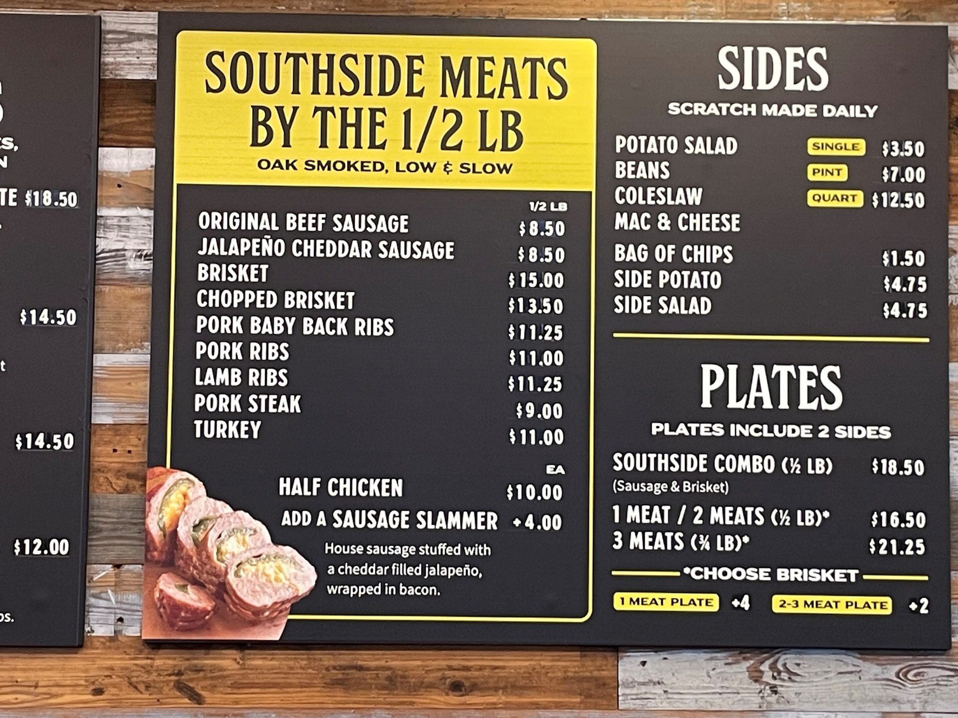 Restaurant menu, Font