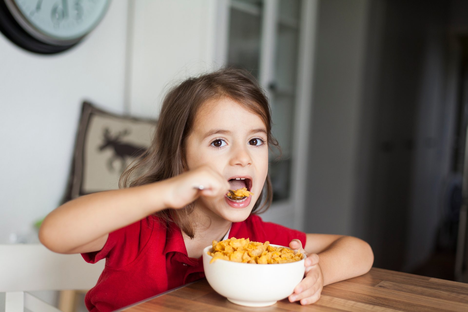 Food craving, Face, Tableware, Table, Recipe, Dress, Clock, Toddler