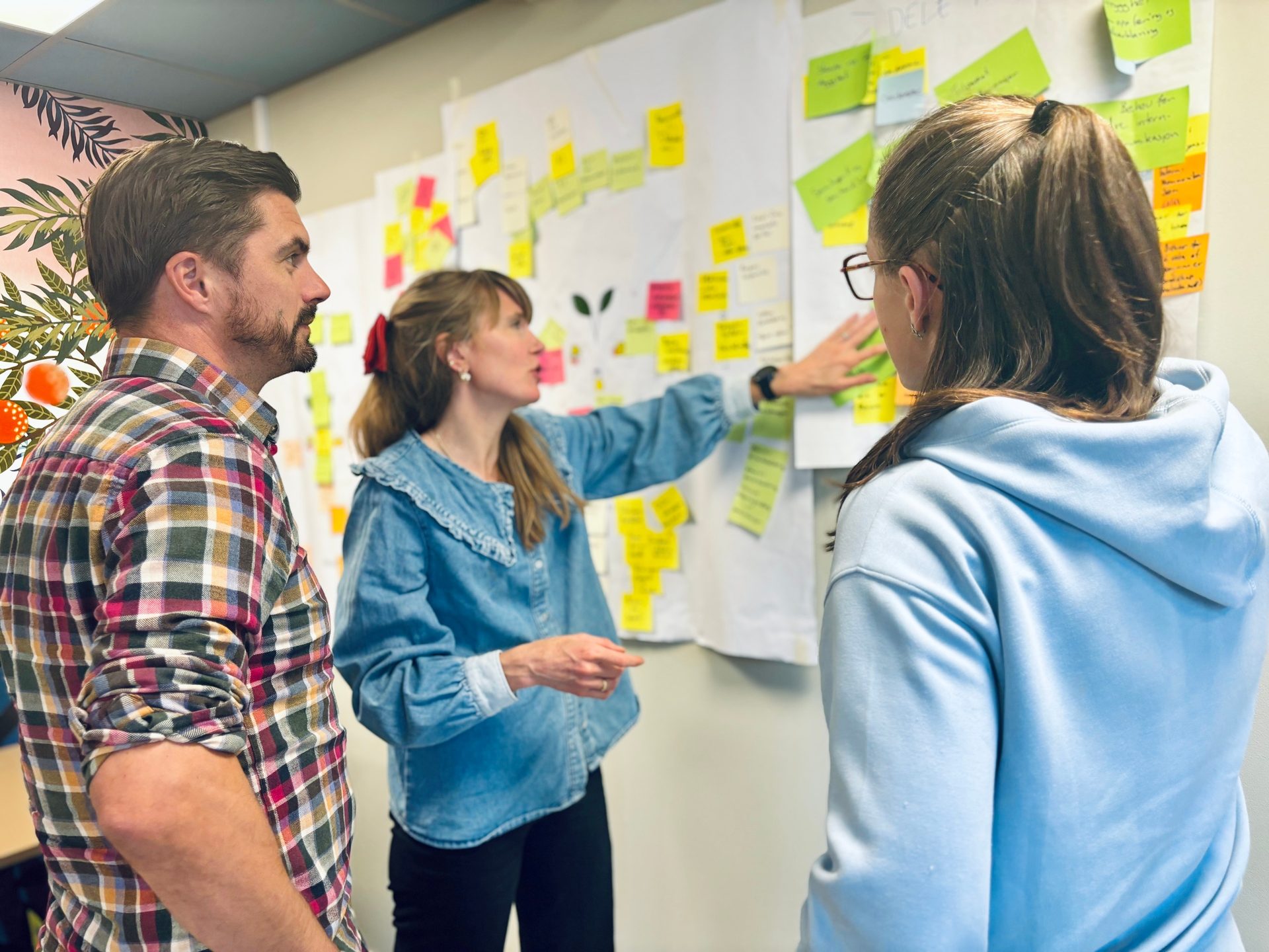 Post-it note, Social group, Tartan, Interaction, Art