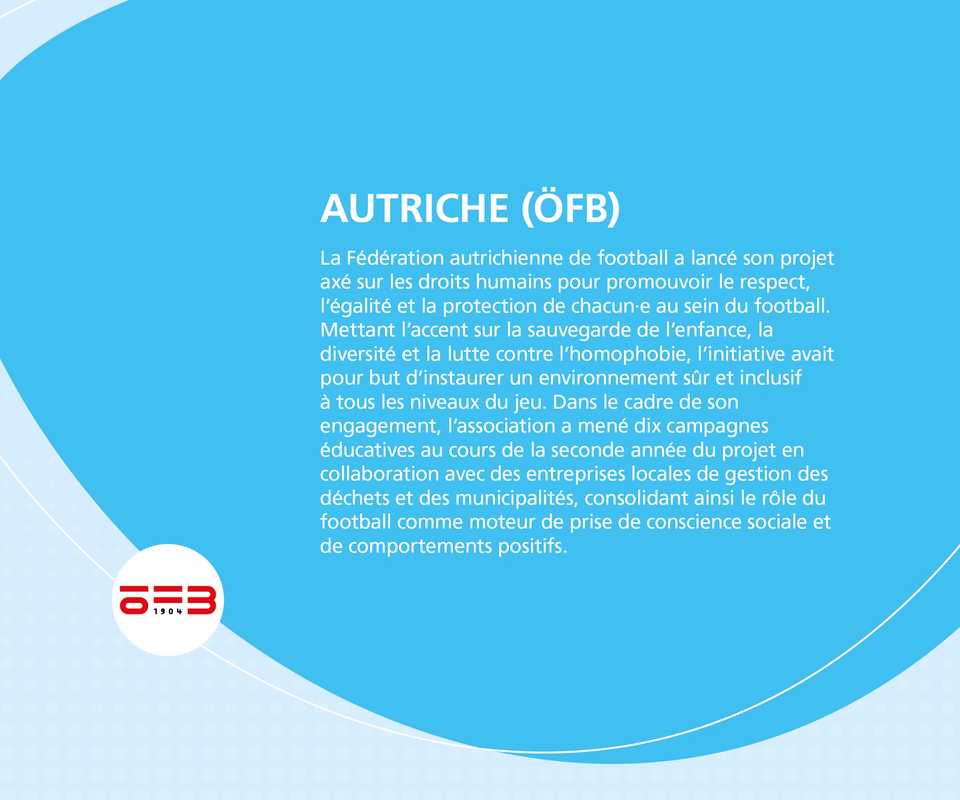 Austrian Football Federation's project on human rights, equality, and diversity in football.