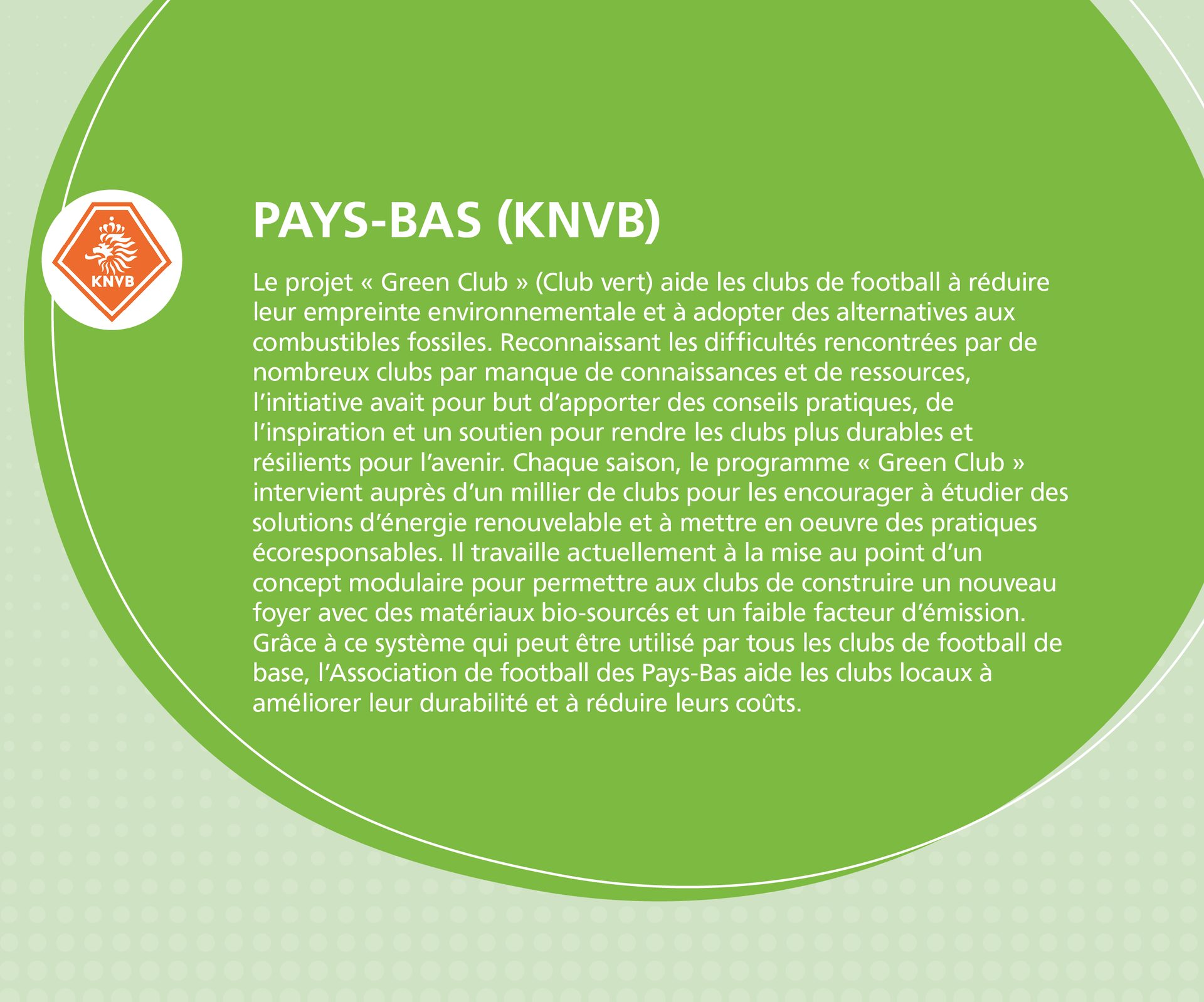 KNVB's Green Club helps football clubs reduce environmental footprint and adopt sustainable practices.