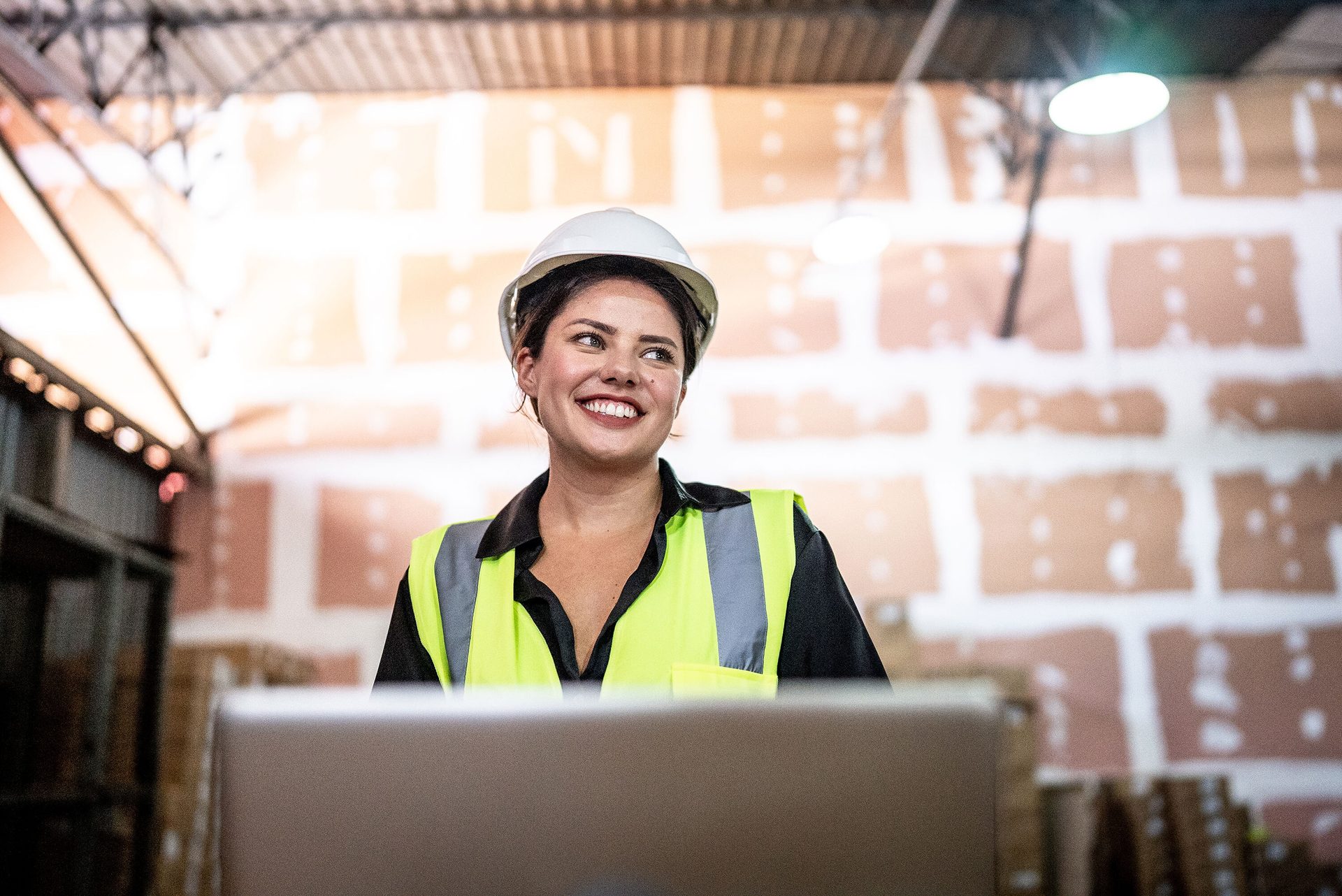 Flash photography, Smile, Workwear