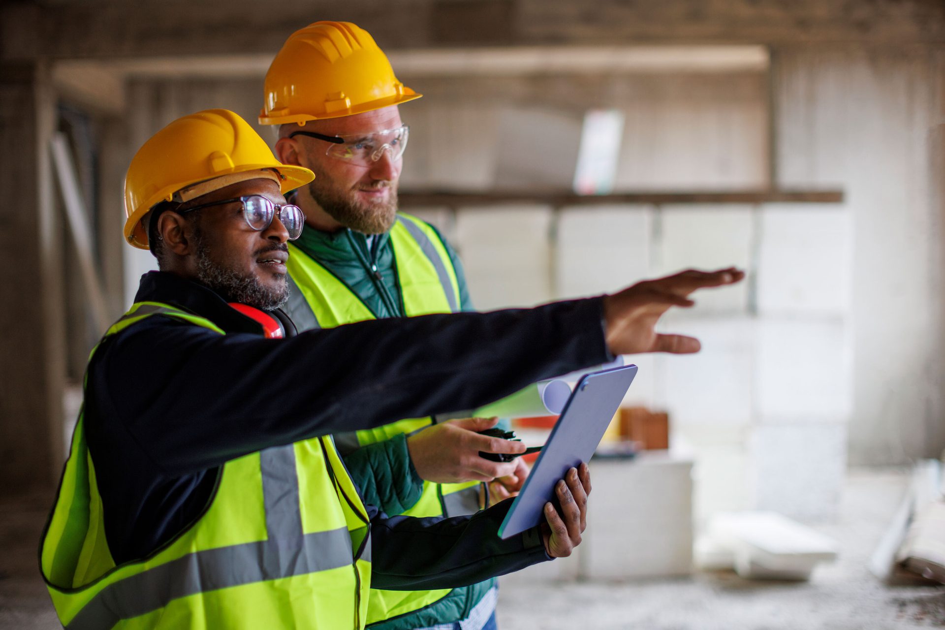 Personal protective equipment, Hard hat, High-visibility clothing, Construction worker, Helmet, Glasses, Workwear, Engineer, Headgear