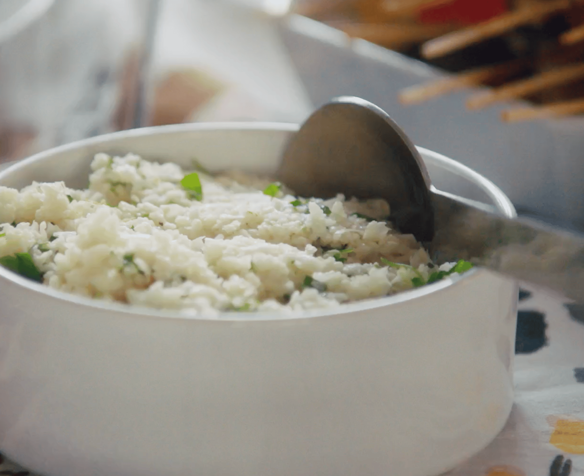White rice, Staple food, Fines herbes, Ingredient, Recipe, Tableware