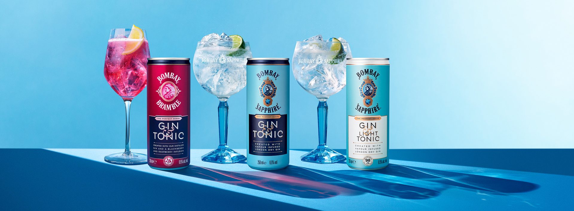 Bombay Sapphire cans