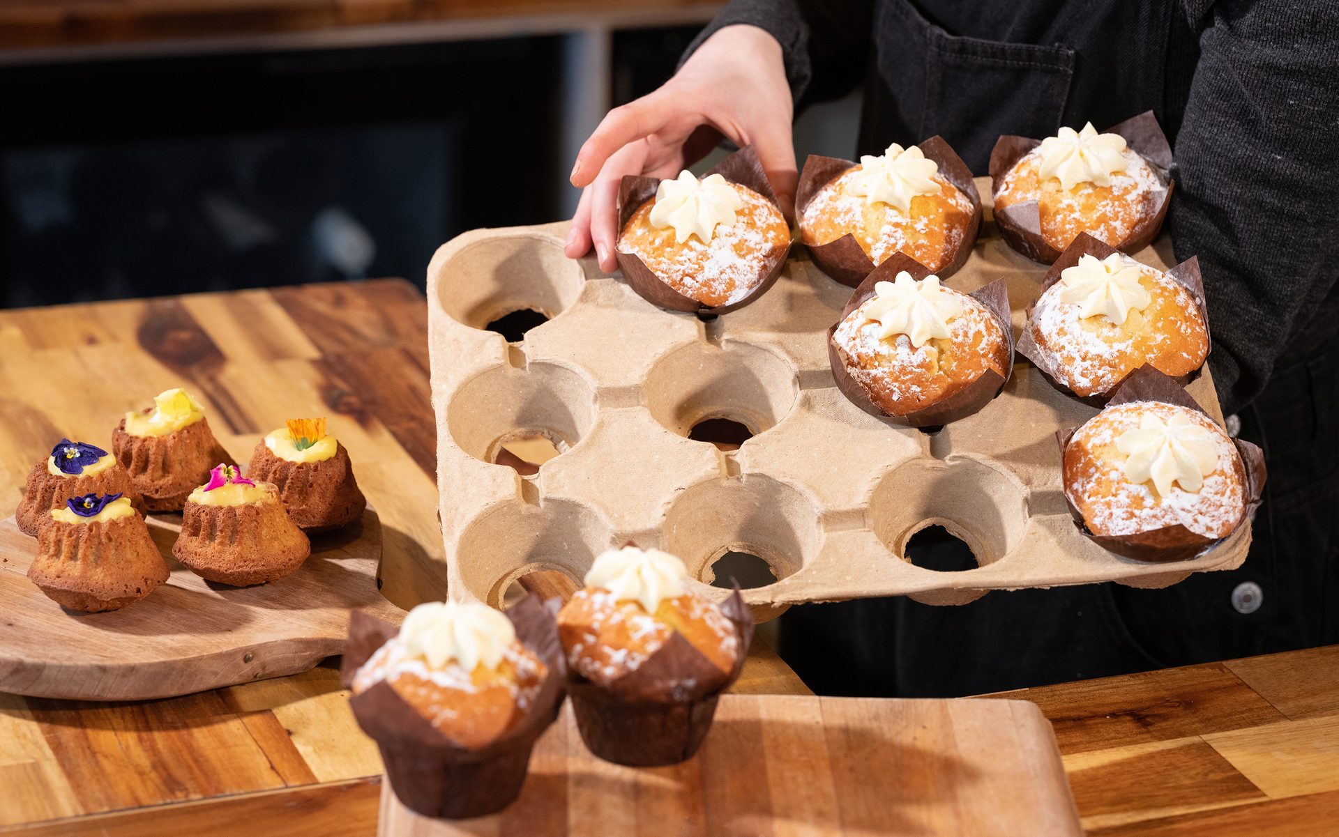 molded fiber muffin tray developed by Cullen