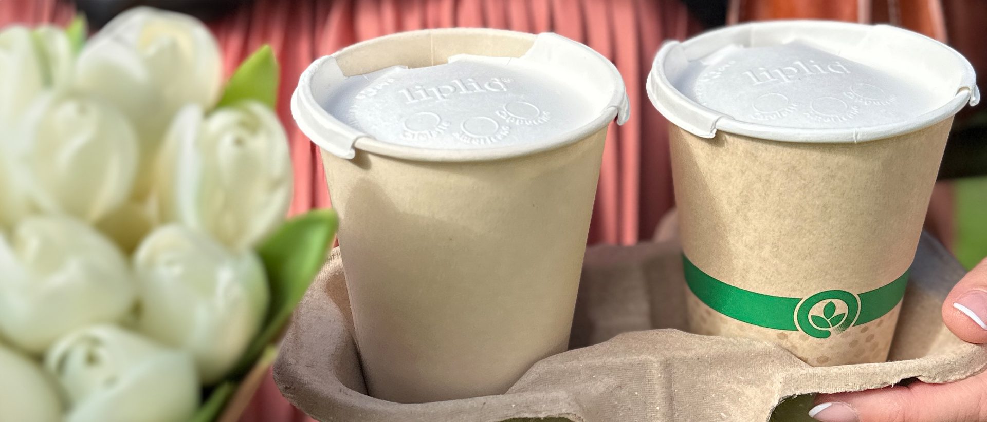 The beverage lid developed by Liplid that is fully recyclable and eliminates the need for plastic