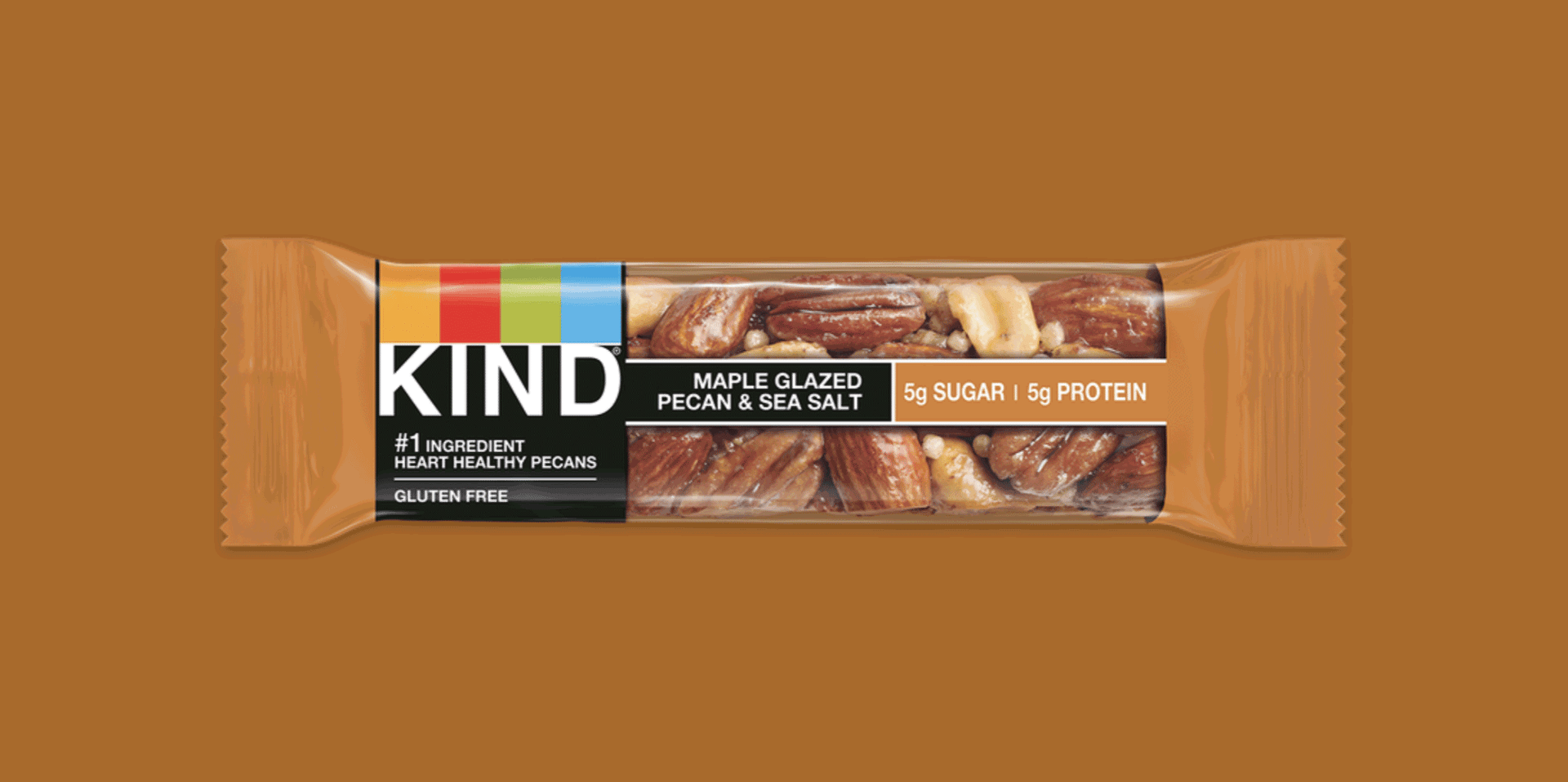 KIND snack bar packaging incorporating recycled content