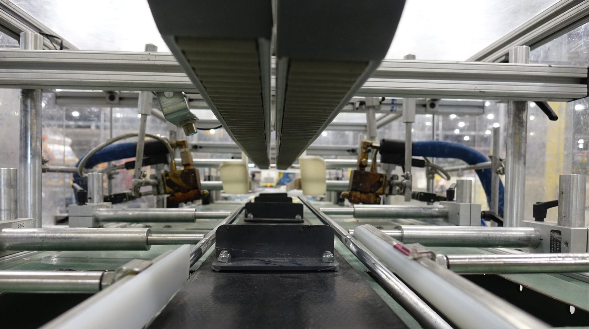 An automated cartoner line.