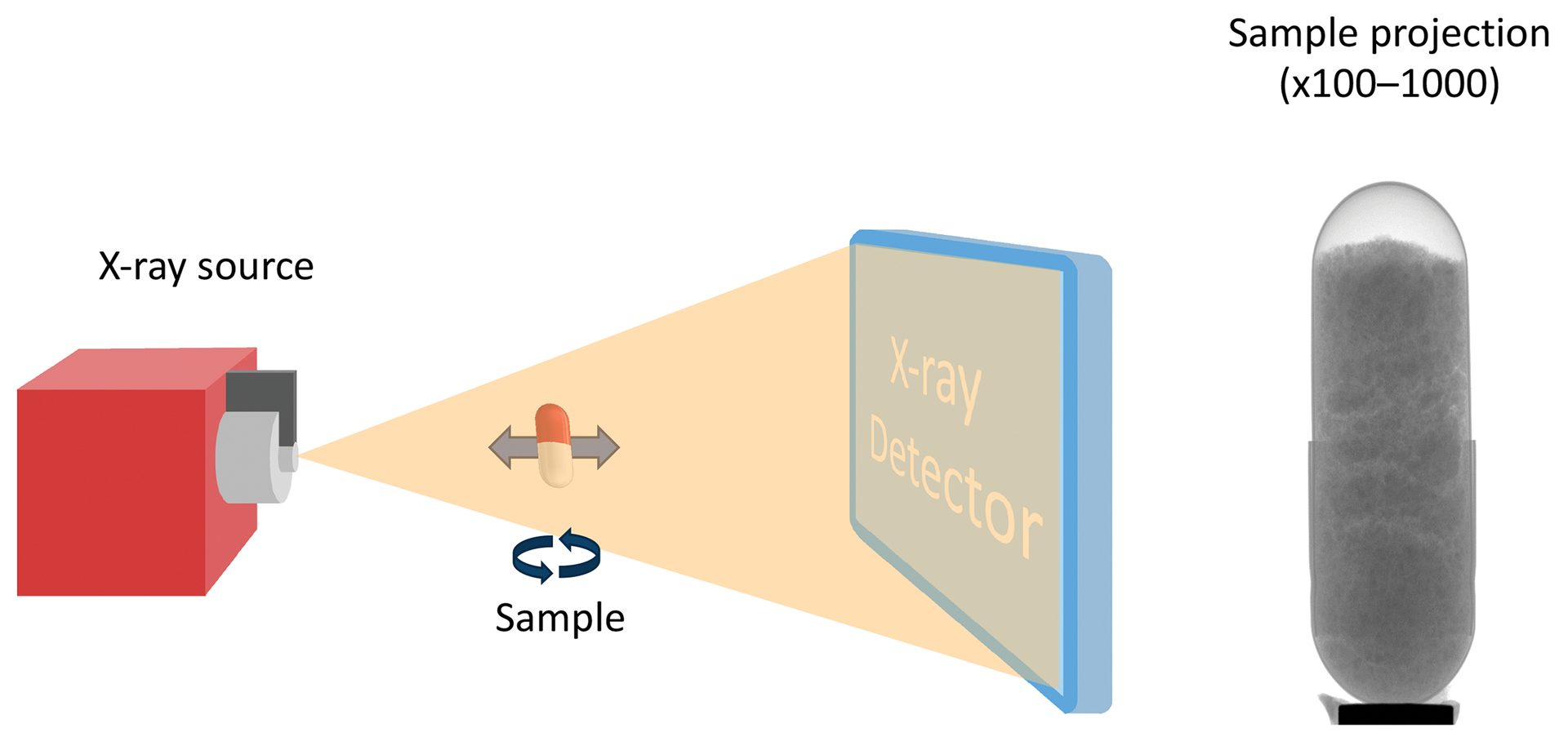 Schematic of an XRM experiment