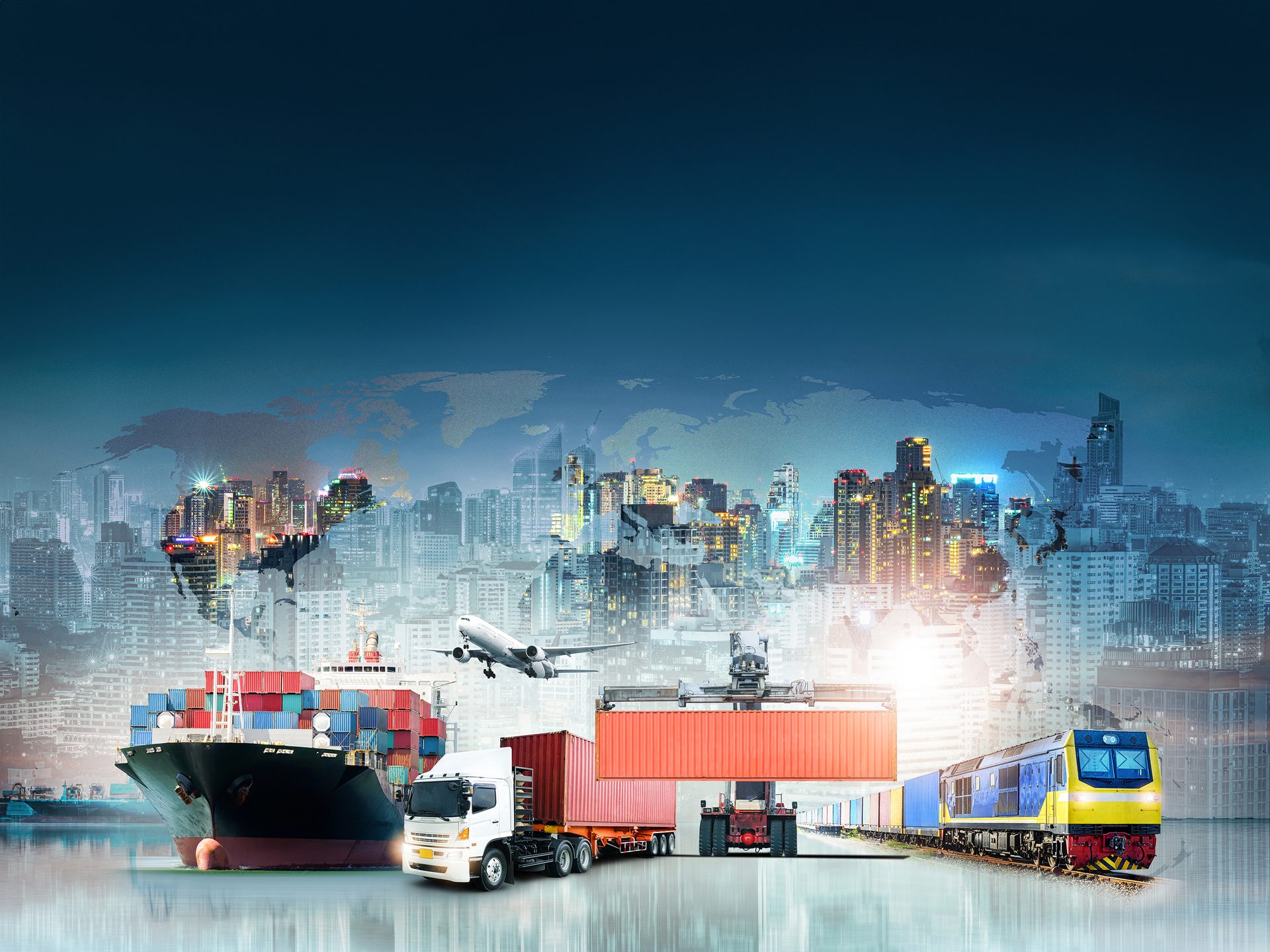 Global business logistics import export background and container cargo freight ship transport concept