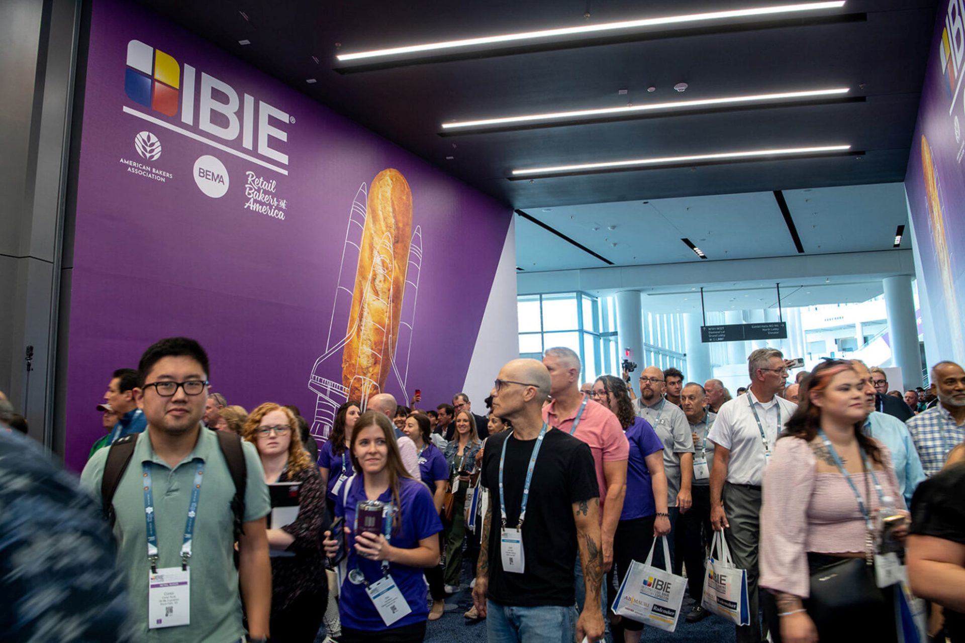 Attendees enter the IBIE showcase