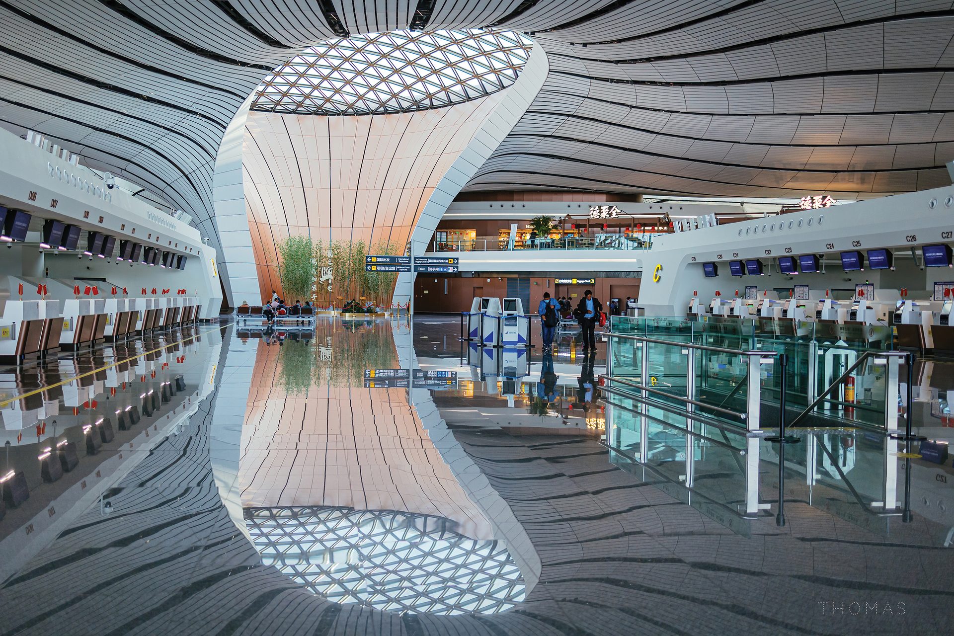 the Beijing Daxing International Airport terminal in China