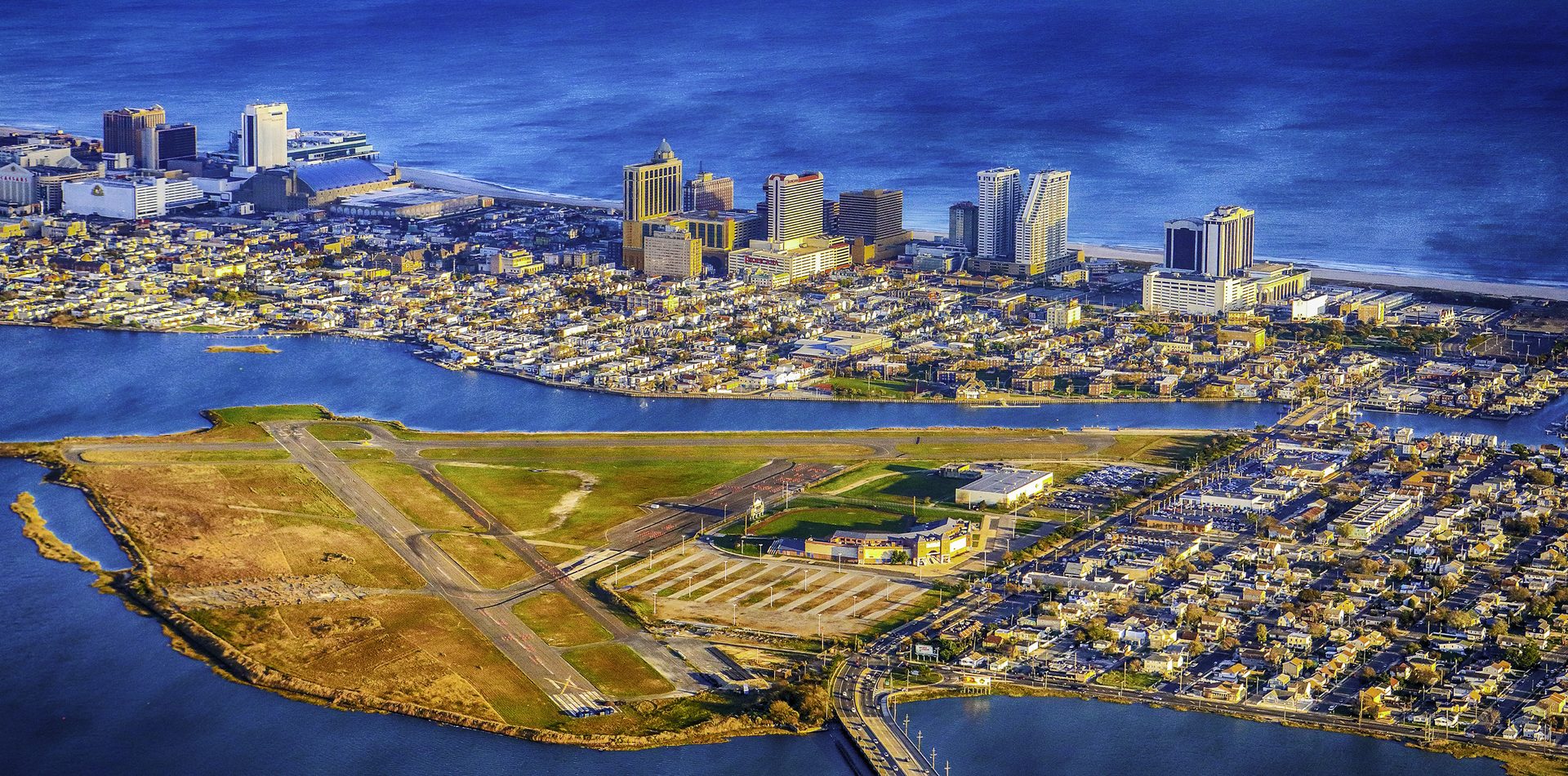 Aerial daytime view of Atlantic City, New Jersey