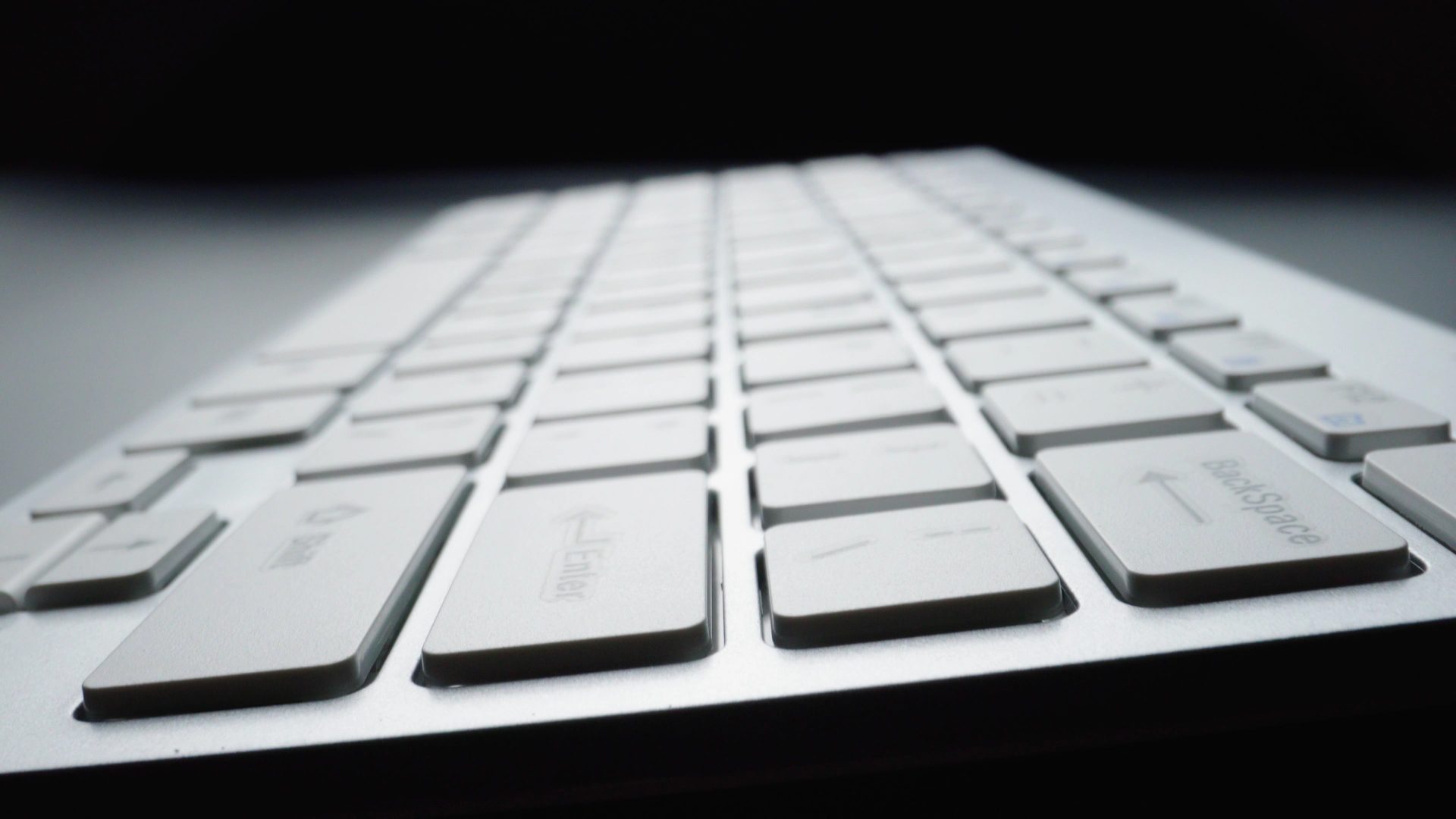 Close-up view of computer keyboard