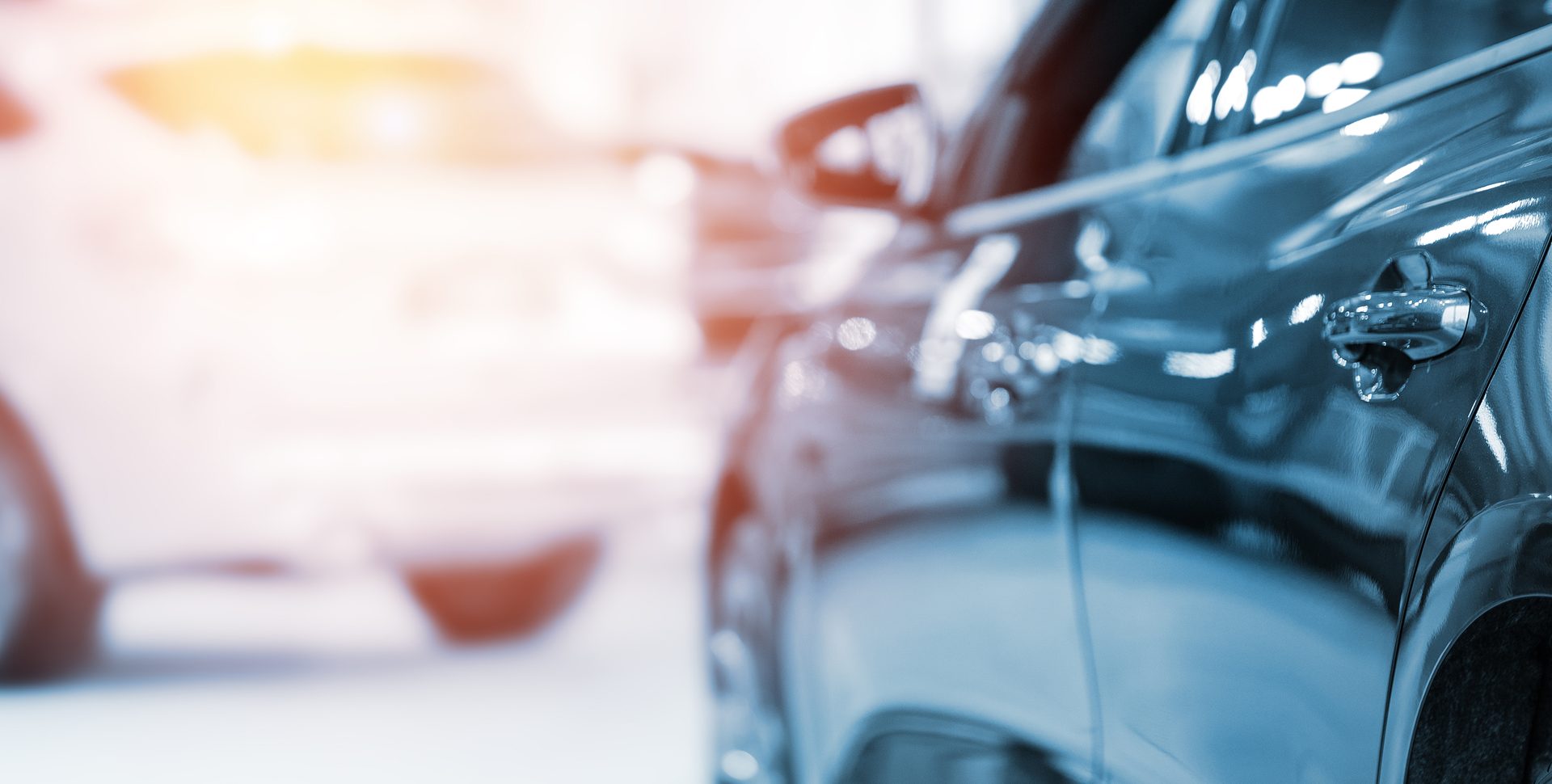 New cars at dealer showroom