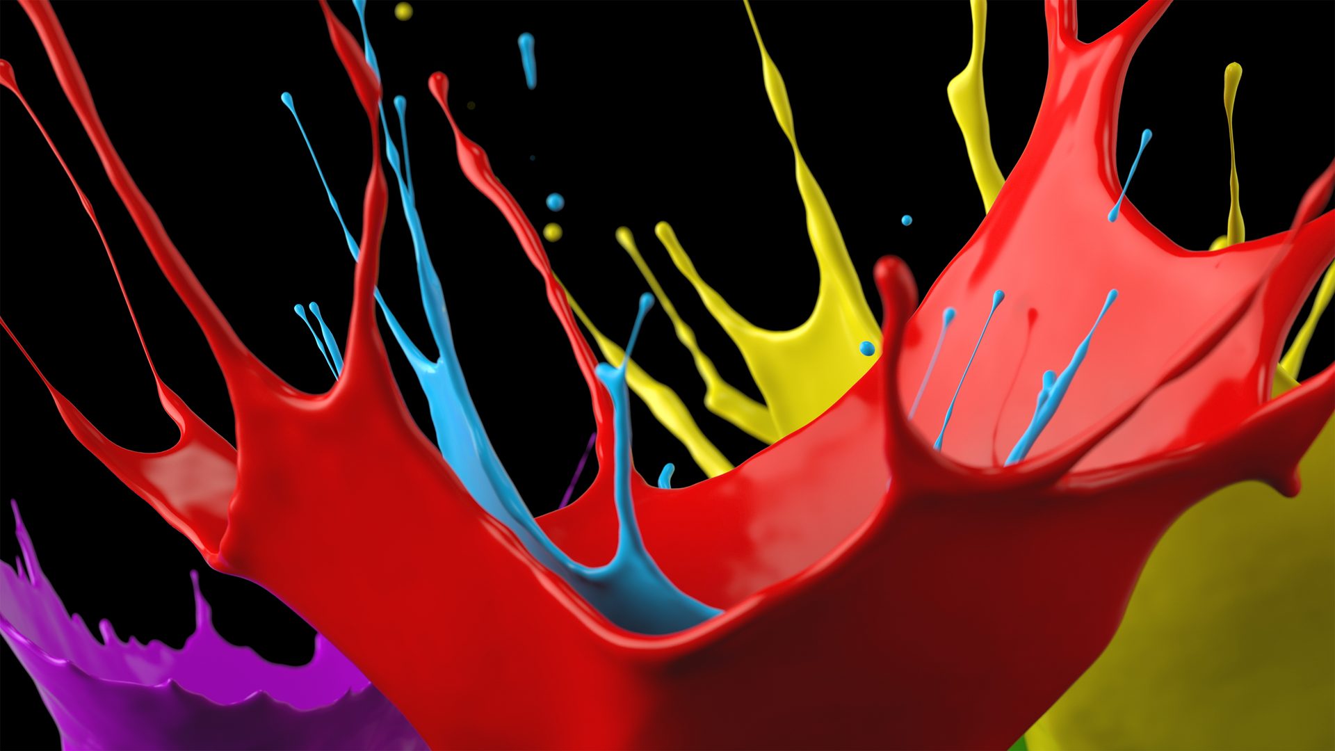 Colorful paint splatter