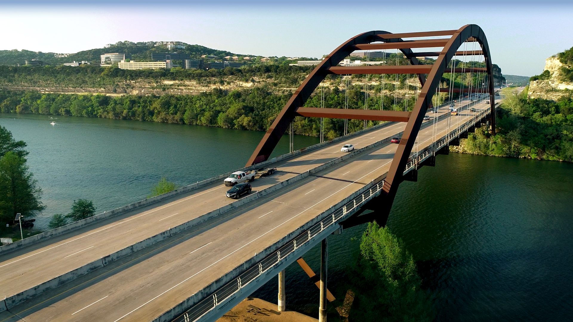 Texas Hill Country Landmark Suspension Bridge