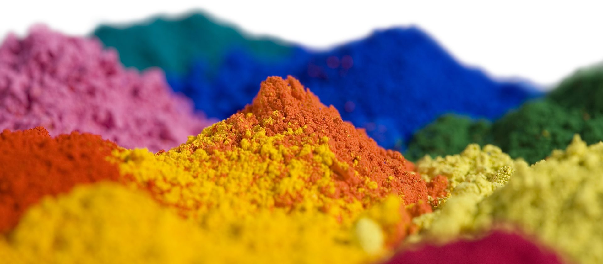 Macro shoot of some piles of pigments